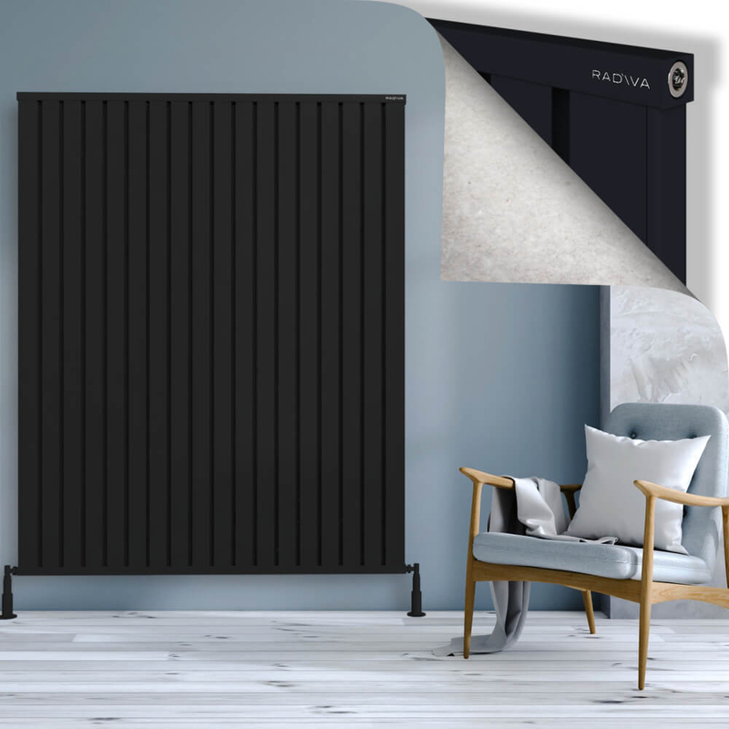 Obi Dekoratif Alüminyum Radyatör 1800x1444 Siyah