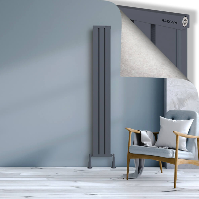 Obi Dekoratif Alüminyum Radyatör 1800x244 Antrasit 