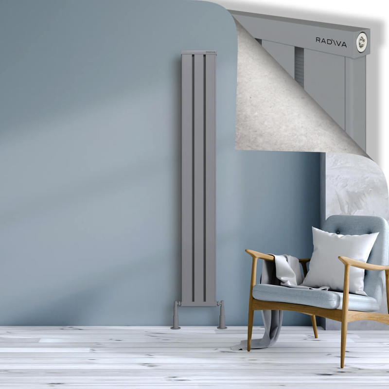 Obi Dekoratif Alüminyum Radyatör 1800x244 Gri 