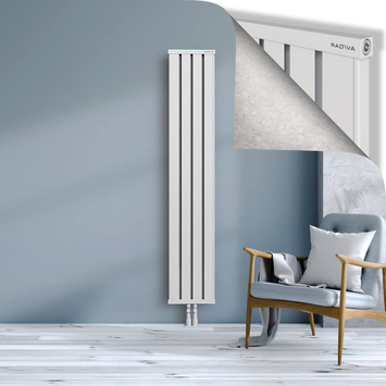 Obi Dekoratif Alüminyum Radyatör 1800x324 Beyaz Alt Orta 50mm