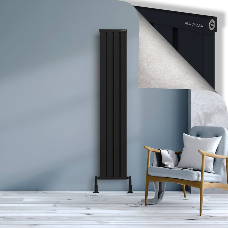 Obi Dekoratif Alüminyum Radyatör 1800x324 Siyah