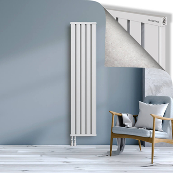 Obi Dekoratif Alüminyum Radyatör 1800x404 Beyaz Alt Sol 50mm