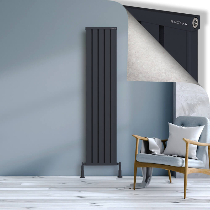 Obi Dekoratif Alüminyum Radyatör 1800x404 Koyu Antrasit 