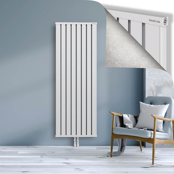 Obi Dekoratif Alüminyum Radyatör 1800x644 Beyaz Alt Orta 50mm