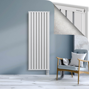 Obi Dekoratif Alüminyum Radyatör 1800x644 Beyaz Alt Sağ 50mm