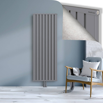 Obi Dekoratif Alüminyum Radyatör 1800x644 Gri Alt Orta 50mm
