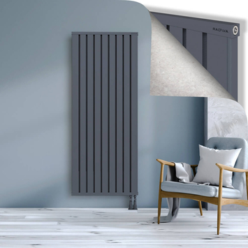 Obi Dekoratif Alüminyum Radyatör 1800x724 Antrasit Alt Sağ 50mm
