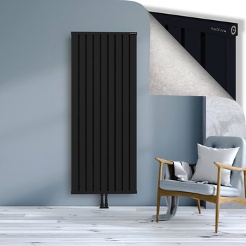 Obi Dekoratif Alüminyum Radyatör 1800x724 Siyah Alt Orta 50mm