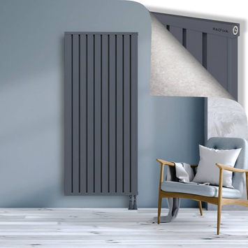 Obi Dekoratif Alüminyum Radyatör 1800x804 Antrasit Alt Sağ 50mm