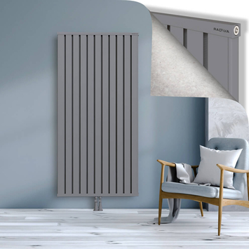 Obi Dekoratif Alüminyum Radyatör 1800x884 Gri Alt Orta 50mm