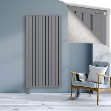 Obi Dekoratif Alüminyum Radyatör 1800x884 Gri Alt Sol 50mm