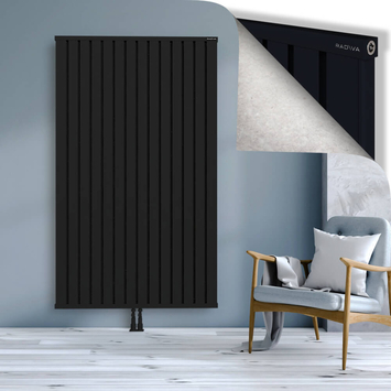 Obi Dekoratif Alüminyum Radyatör 1900x1124 Siyah Alt Orta 50mm