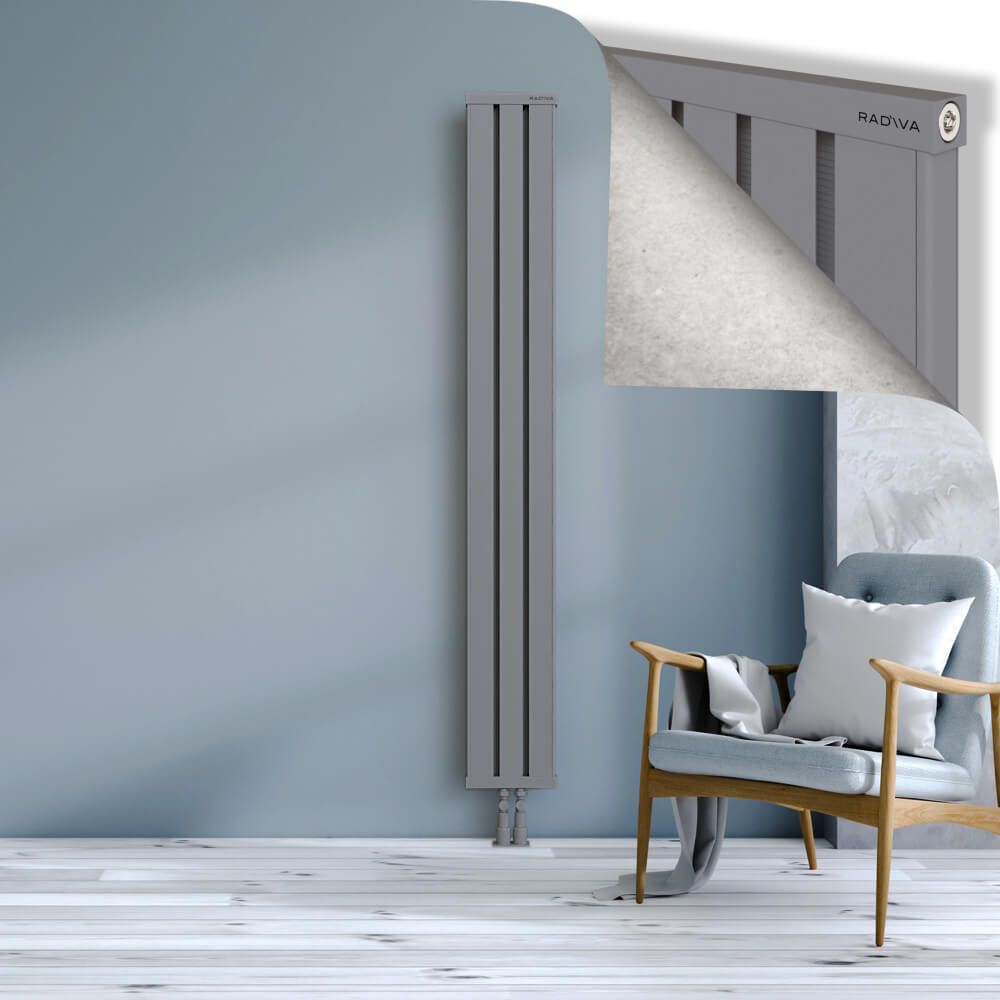 Obi Dekoratif Alüminyum Radyatör 1900x244 Gri - 2