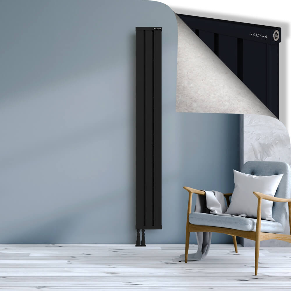 Obi Dekoratif Alüminyum Radyatör 1900x244 Siyah - 4