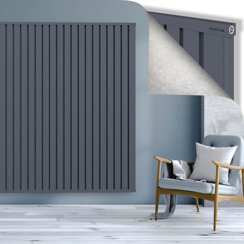 Obi Dekoratif Alüminyum Radyatör 1900x2884 Antrasit Alt Sol 50mm