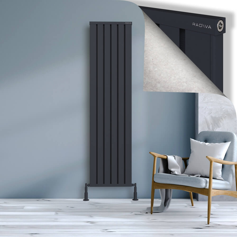 Obi Dekoratif Alüminyum Radyatör 1900x484 Koyu Antrasit