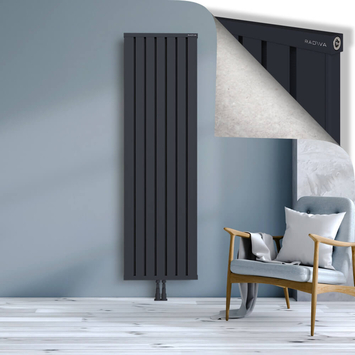 Obi Dekoratif Alüminyum Radyatör 1900x564 Koyu Antrasit Alt Orta 50mm