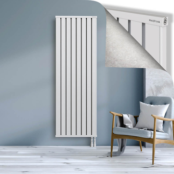 Obi Dekoratif Alüminyum Radyatör 1900x644 Beyaz Alt Sağ 50mm