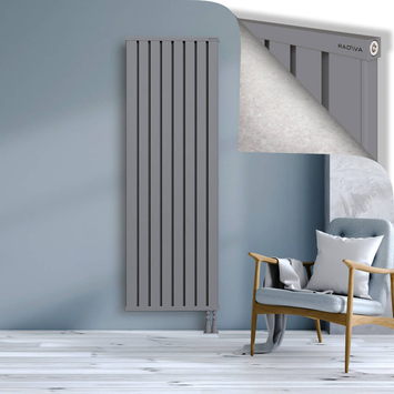 Obi Dekoratif Alüminyum Radyatör 1900x644 Gri Alt Sağ 50mm