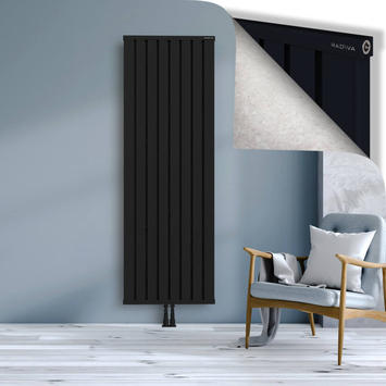 Obi Dekoratif Alüminyum Radyatör 1900x644 Siyah Alt Orta 50mm
