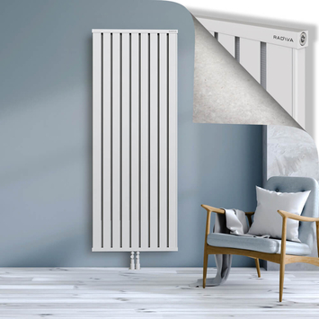Obi Dekoratif Alüminyum Radyatör 1900x724 Beyaz Alt Orta 50mm