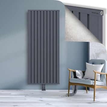 Obi Dekoratif Alüminyum Radyatör 1900x804 Antrasit Alt Orta 50mm
