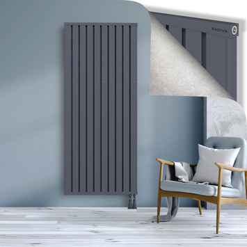 Obi Dekoratif Alüminyum Radyatör 1900x804 Antrasit Alt Sağ 50mm