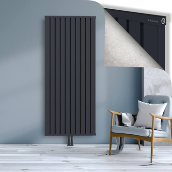Obi Dekoratif Alüminyum Radyatör 1900x804 Koyu Antrasit Alt Orta 50mm