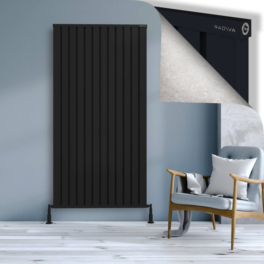 Obi Dekoratif Alüminyum Radyatör 1900x964 Siyah - 1