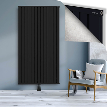 Obi Dekoratif Alüminyum Radyatör 2000x1044 Siyah Alt Orta 50mm