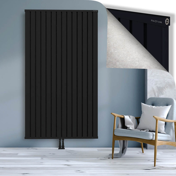 Obi Dekoratif Alüminyum Radyatör 2000x1124 Siyah Alt Orta 50mm