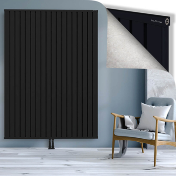 Obi Dekoratif Alüminyum Radyatör 2000x1444 Siyah Alt Orta 50mm