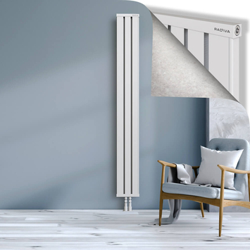 Obi Dekoratif Alüminyum Radyatör 2000x244 Beyaz Alt Orta 50mm