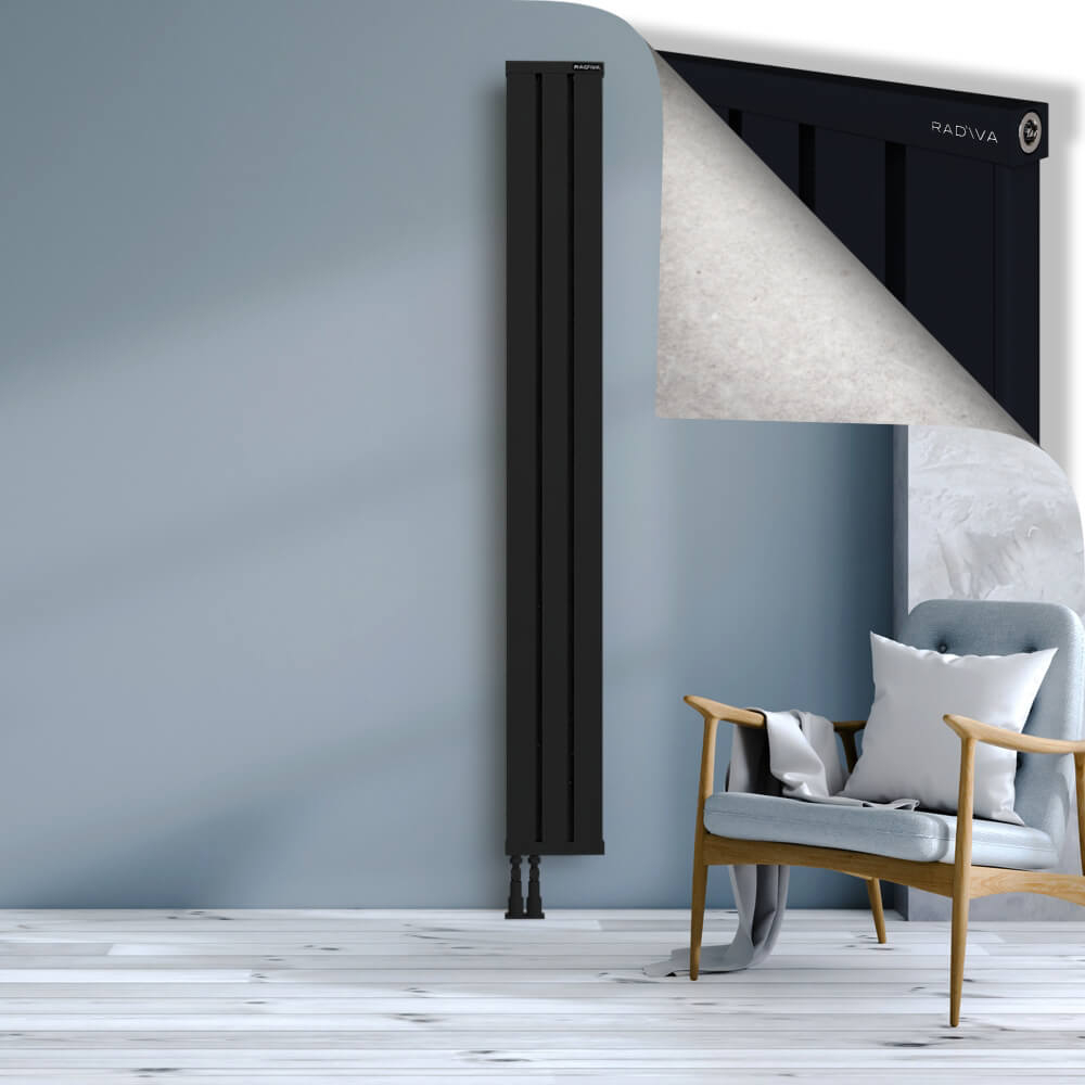 Obi Dekoratif Alüminyum Radyatör 2000x244 Siyah - 4