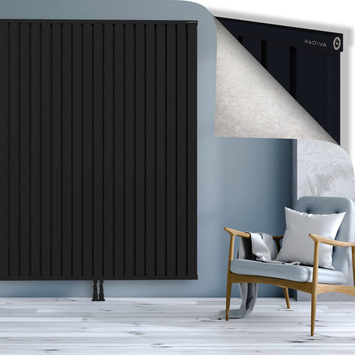 Obi Dekoratif Alüminyum Radyatör 2000x2564 Siyah Alt Orta 50mm