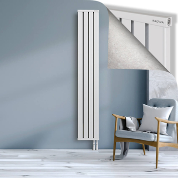 Obi Dekoratif Alüminyum Radyatör 2000x324 Beyaz Alt Sağ 50mm