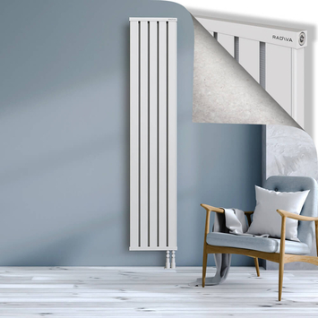 Obi Dekoratif Alüminyum Radyatör 2000x404 Beyaz Alt Sağ 50mm