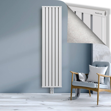 Obi Dekoratif Alüminyum Radyatör 2000x484 Beyaz Alt Orta 50mm