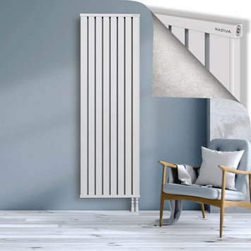 Obi Dekoratif Alüminyum Radyatör 2000x644 Beyaz Alt Sağ 50mm