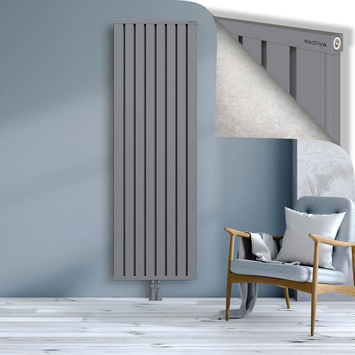 Obi Dekoratif Alüminyum Radyatör 2000x644 Gri Alt Orta 50mm