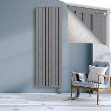 Obi Dekoratif Alüminyum Radyatör 2000x644 Gri Alt Sağ 50mm