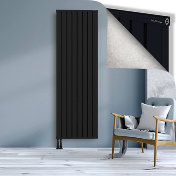 Obi Dekoratif Alüminyum Radyatör 2000x644 Siyah Alt Sol 50mm
