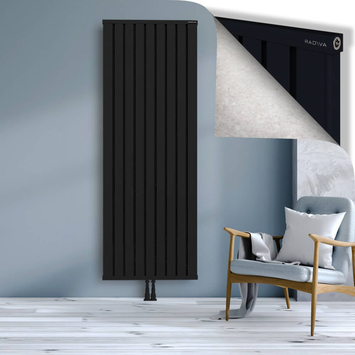Obi Dekoratif Alüminyum Radyatör 2000x724 Siyah Alt Orta 50mm