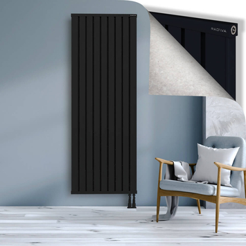 Obi Dekoratif Alüminyum Radyatör 2000x724 Siyah Alt Sağ 50mm