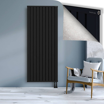 Obi Dekoratif Alüminyum Radyatör 2000x804 Siyah Alt Sağ 50mm