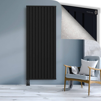 Obi Dekoratif Alüminyum Radyatör 2000x804 Siyah Alt Sol 50mm