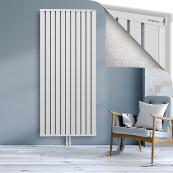 Obi Dekoratif Alüminyum Radyatör 2000x884 Beyaz Alt Orta 50mm