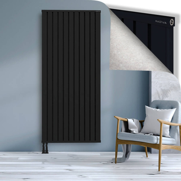 Obi Dekoratif Alüminyum Radyatör 2000x884 Siyah Alt Sol 50mm