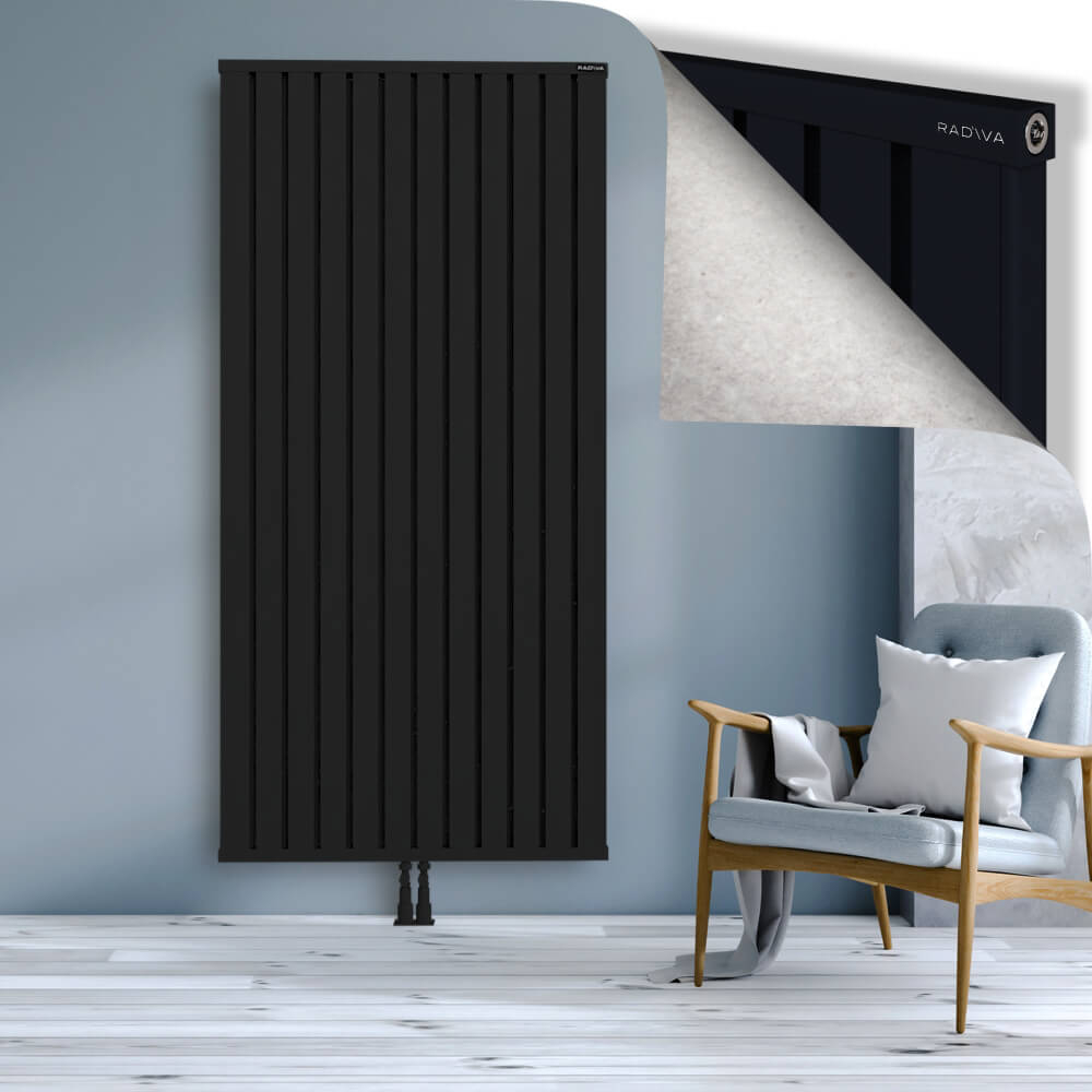 Obi Dekoratif Alüminyum Radyatör 2000x964 Siyah - 2