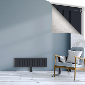 Obi Dekoratif Alüminyum Radyatör 300x1044 Koyu Antrasit Alt Orta 50mm
